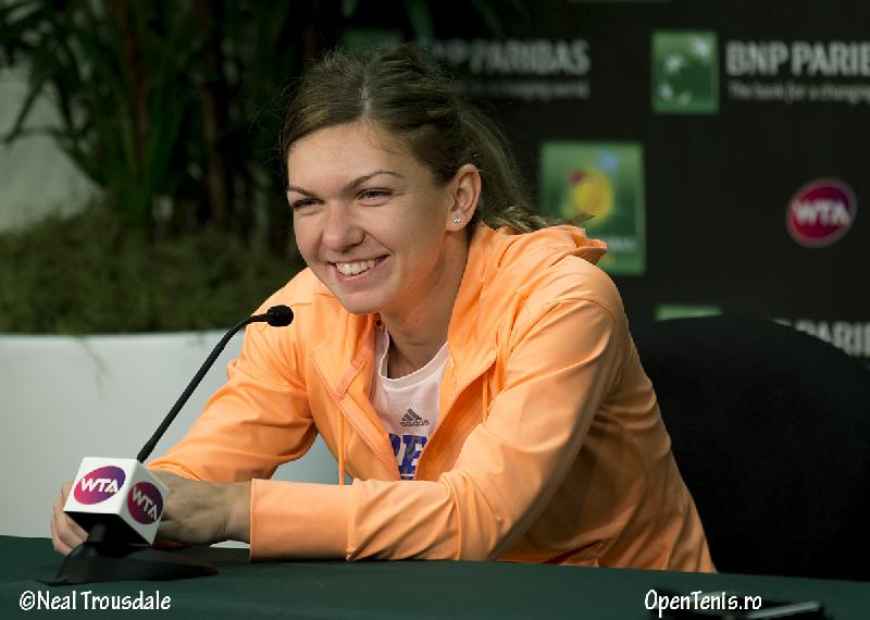 Simona Halep - prima victorie la BNP Parisbas Open